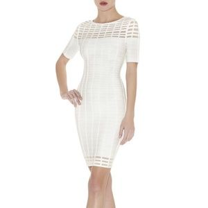 Herve Leger Gisele White Dress Color Alabaster